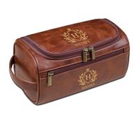 Kit Dopp personalizzato in pelle, borsa da toilette da uomo, regalo per la festa del papà, testimone, marito, nonno, Marrone, Misura unica, Beauty case