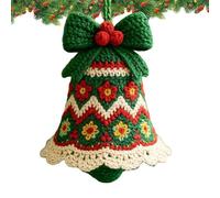 Kit d'ornement de Noël au uncinetto, kit d'ornement de cloche de Noël au crochet | Fournitures d'artisanat à la main pour le lien familial Pratique de pleine coscience DÉCORATEURS DÉCOLATEURS ART