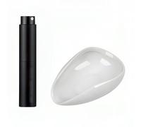 Kit dosatore per chicchi di caffè e bottiglia spray RDT per espresso in ceramica increspata a forma di foglia vassoio dosatore e spruzzatore set (Bianco)