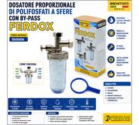 Kit Dosatore Polifosfati Ferrari FERDOX con By-Pass Ricarica e Chiave Anticalcar