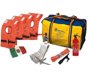 KIT DOTAZIONI DI SICUREZZA 4 PERS NAVIGAZIONE ENTRO 3 MIGLIA OMOLOGATO BORSONE