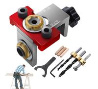 Kit dowel jig, kit per trapano jig dowel,Blocco maschera per trapano regolabile - Strumento per giunti di lavorazione del legno, guida per la guida per la perforazione Accessorio per accessori