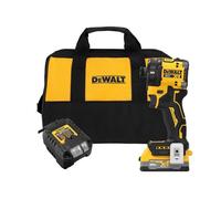 Kit driver a percussione idraulica silenzioso senza fili 1/4" senza spazzole 20 V MAX XR con batteria e caricabatterie XR Powerpack (DCF870E1)