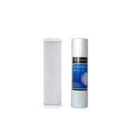 KIT DUE CARTUCCE FILTRI SISTEMA FILTRAZIONE ACQUA 10" SEDIMENTI + CARBONI 254MM