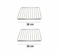 Kit Due Griglie Forno Universali con Molla di Bloccaggio da 38 a 55 cm
