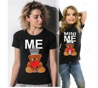 KIT DUE MAGLIETTE NERE - MADRE E FIGLIA MINI
