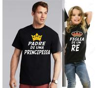 KIT DUE MAGLIETTE NERE - PADRE E FIGLIA RE