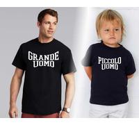 KIT DUE MAGLIETTE NERE - PADRE E FIGLIO PICCOLO E GRANDE