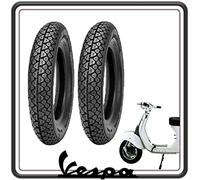 KIT DUE PNEUMATICO PNEUMATICI COPERTONI COPERTONE GOMMA COMME COPERTURE PER VESPA PK TUTTI I MODELLI - VESPA 50 SPECIAL - ET3 - VESPA 125 PRIMAVERA