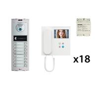 Kit Duox Connect 18 Abitazioni Con Monitor (2 Fili) Di Fermax