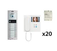 Kit Duox Connect 20 Abitazioni Con Monitor (2 Fili) Di Fermax