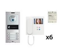 Kit Duox Connect 6 Abitazioni Con Monitor (2 Fili) Di Fermax