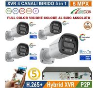 KIT DVR 4 Canali FULL COLOR VISIONE COLORE BUIO ASSOLUTO SUPER HD 5MPX NOVITA'