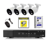 Kit Videosorveglianza 4 telecamere bullet full color 5MP con audio e HDD 1 TB