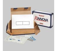 KIT ECO DOPPIO TASTO TELAIO e PLACCA CM.28 Sp.4,7 Bianca Pucci