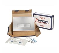 Kit Eco Doppio Tasto Telaio + Placca CM.28 SP.4,7 Cromata Pucci