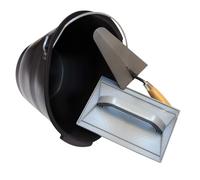 Kit edilizia con secchio cazzuola e frattazzo plastica