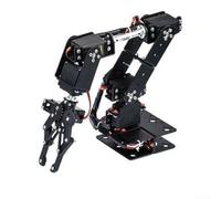 Kit Educativo Robotica con Movimenti Complessi 6 Assi(A) | Struttura metallo robusta, 6 motori precisi, movimento fluido, per ideale scuole superiori, università