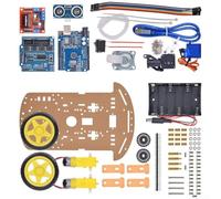 Kit educativo STEM Robot Car per Arduino con controllo app e supporto telecamera fpv - Modulo per evitare ostacoli e tracciamento linea