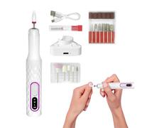 Kit elettrico per unghie | Trapano per unghie ricaricabile con | Strumento di cura lucidatura e levigatura con 3 velocità regolabili per unghie in casa o in salotto