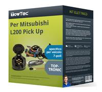 Kit elettrico spec. 7 poli adatto per MITSUBISHI L200 Pick Up 06- TowTec Nuovo