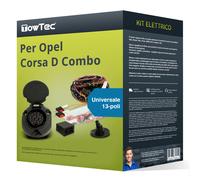 Kit elettrico universale 13 poli adatto per OPEL Corsa D Combo 12- TowTec Nuovo