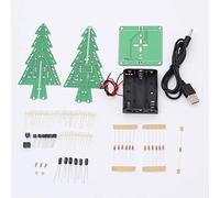 Kit Elettronico Albero di Natale, Kit LED Alberi di Natale Colorati 36 LED per Apprendimento Pratica di Saldatura Studenti Adolescenti