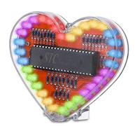 Kit elettronico fai da te con modulo LED lampeggiante RGB a forma di cuore