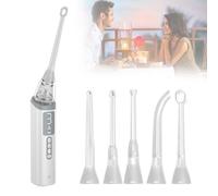 Kit Elettronico For La Rimozione Dei Calcoli Tonsillari Con Luce Di Guida A LED, 3 Modalità Di Aspirazione Istantanea, 5 Ugelli In Silicone, For Combattere L'alitosi, Irrigatore Orale(NASA009)