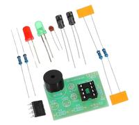 Kit Elettronico NE555P a 3 Pezzi per Doppio Lampeggiante LED | Piastra in Resina Epossidica, per Didattica e Fai da , Accessori Vari Inclusi, Uso Studenti