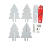 Kit elettronico per albero di Natale, kit fai-da-te 3D con luce a gradiente a LED, assemblaggio di circuiti alimentato tramite USB, colorato, per decorazioni natalizie e (Rossa)