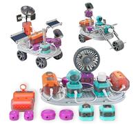 Kit Elettronico STEM da 8 Anni, 110 Esperimenti & 201 Pezzi | Microfono, Infrarosso, Sensore di Luce, 15 Modelli 3D, Guida, Elettrotecnica, Giocattolo di Fisica, Regalo di Natale