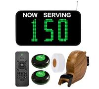 Kit Eliminacode Digitale 3 Cifre | Gestione Code: 000-999/000-099/A00-E99 | Completo di: Display+Chiocciol Rotolo+Telecomando+2 Pulsanti | Per Gastronomie, Banco, Sportello, Ambulatoro