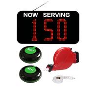 Kit Eliminacode Digitale 3 Cifre | Gestione Code: 000-999/000-099/A00-E99 | Completo di: Display+Chiocciola+Rotolo+Telecomando+2 Pulsanti | Per Gastronomie, Banco, Sportello, Ambulatoro