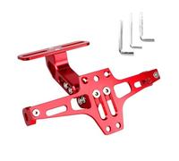 Kit Eliminatore Parafango Telaio Per Montaggio Coda Telaio Porta Targa Posteriore Per Moto Regolabile In Lega Alluminio Accessori Moto Portatarga Moto(Red)