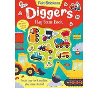 Kit Elliot Felt Stickers Diggers Play Scene Book (Tascabile) Felt Stickers