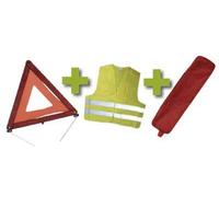 KIT EMERGENCIA BOLSA ROJA RIBETE+TRIANGULO+CHALECO