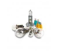 Kit Emergenza 5 Lampade Lampada Alogena H1 + 2 Fusibili per Auto Made in Italy