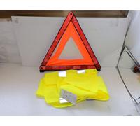 KIT EMERGENZA STRADALE GIUBBOTTO E TRIANGOLO PRONTO SOCCORSO