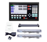 Kit encoder lineare, Alta precisione 2 Asse Lcd. Lettura digitale e 2 pezzi Sensore codificatore lineare da 0-1000 mm for la macchina for tornitura del tornio di fresatura(YH800-2 and 2 SCALES)