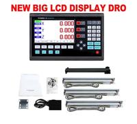 Kit encoder lineare, Nuovo Big LCD Set Digital Lettura 3 Asse Kit con 3 PCS 5U Bilance lineari da 50 a 1000mm for Macchine for tornio Mill YH800-3(NEW BIG LCD DRO SET)