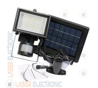 KIT ENERGIA SOLARE CON PANNELLO SOLARE E FARETTO A LED SENSORE CREPUSCOLARE PIR
