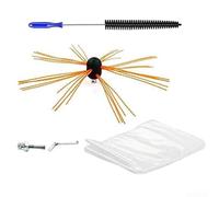 Kit ergonomico per la pulizia del camino, progettato per un facile utilizzo e risultati ottimali (set da cinque pezzi)