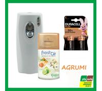 KIT EROGATORE AUTOMATICO COPYRMATIC + BOMBOLETTA FRESH AIR AGRUMI + BATTERIE