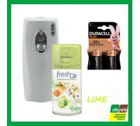 KIT EROGATORE AUTOMATICO COPYRMATIC + BOMBOLETTA FRESH AIR LIME + BATTERIE