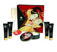 Kit Erotico da Massaggio Shunga Geisha Secrets - Fragole e Cava