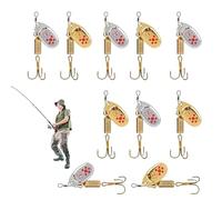 Kit esca per catturare la spigola - Forma di spinner in metallo lucido, esca con più pinne, strumento per la in acqua corrente, lama riflettente brillante | per i pescatori che prendono di
