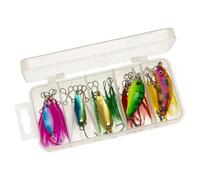 Kit Esche Artificiali - 20 Pezzi Kit Cucchiaini Rotanti,Accessori Per Cattura Carpe Persici Pesce Acqua E Salata Appassionati Regalo Uomo Padre