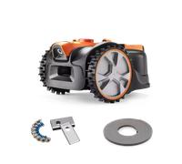 Kit essenziale LawnMaster AMB16i-600 Plus - Tosaerba robotico con sistema di ricarica automatica e visione artificiale, gestibile tramite app - con striscia magnetica e lame di ricambio