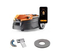 Kit essenziale LawnMaster AMD18i-800 Plus - Tosaerba robotizzato MX 24V con ricarica automatica e sistema di visione, controllabile tramite app - con striscia magnetica di ricambio e lame di ricambio